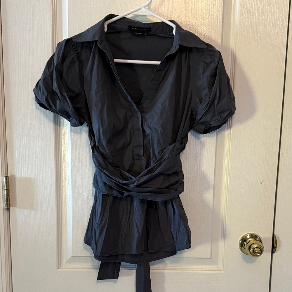BCBGMaxAzria Gorgeous Slate Blue Blouse